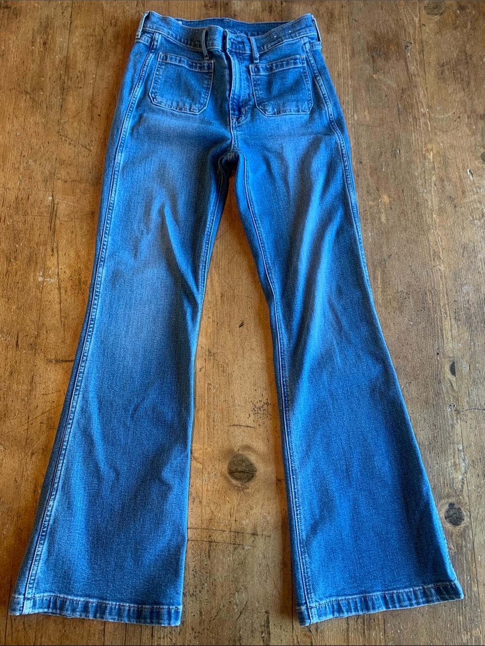 GAP Medium Blue Women's Flare Jeans - Picture 4 of 16